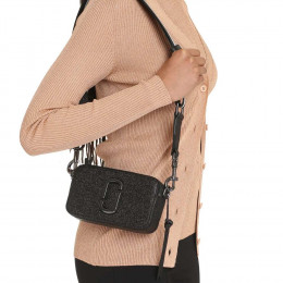 СУМКА MARC JACOBS SNAPSHOT  CROSSBODY BAG GLITTER BLACK