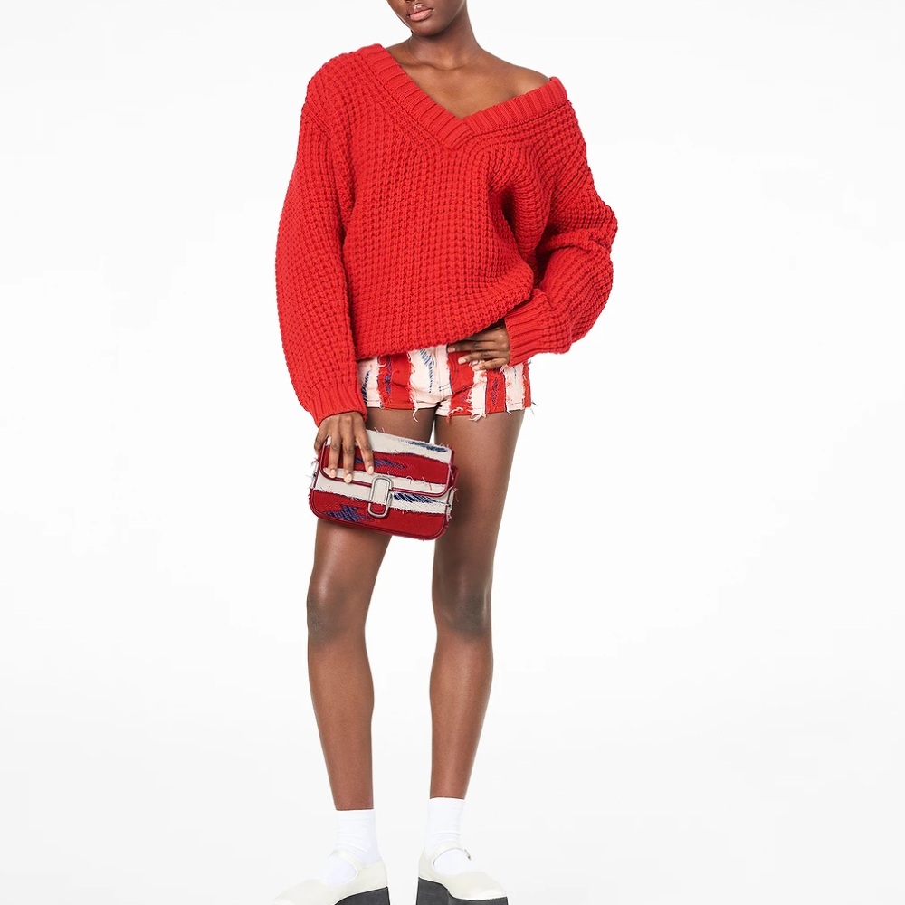 СУМКА MARC JACOBS THE AMERICANA J MARC SHOULDER BAG RED DENIM