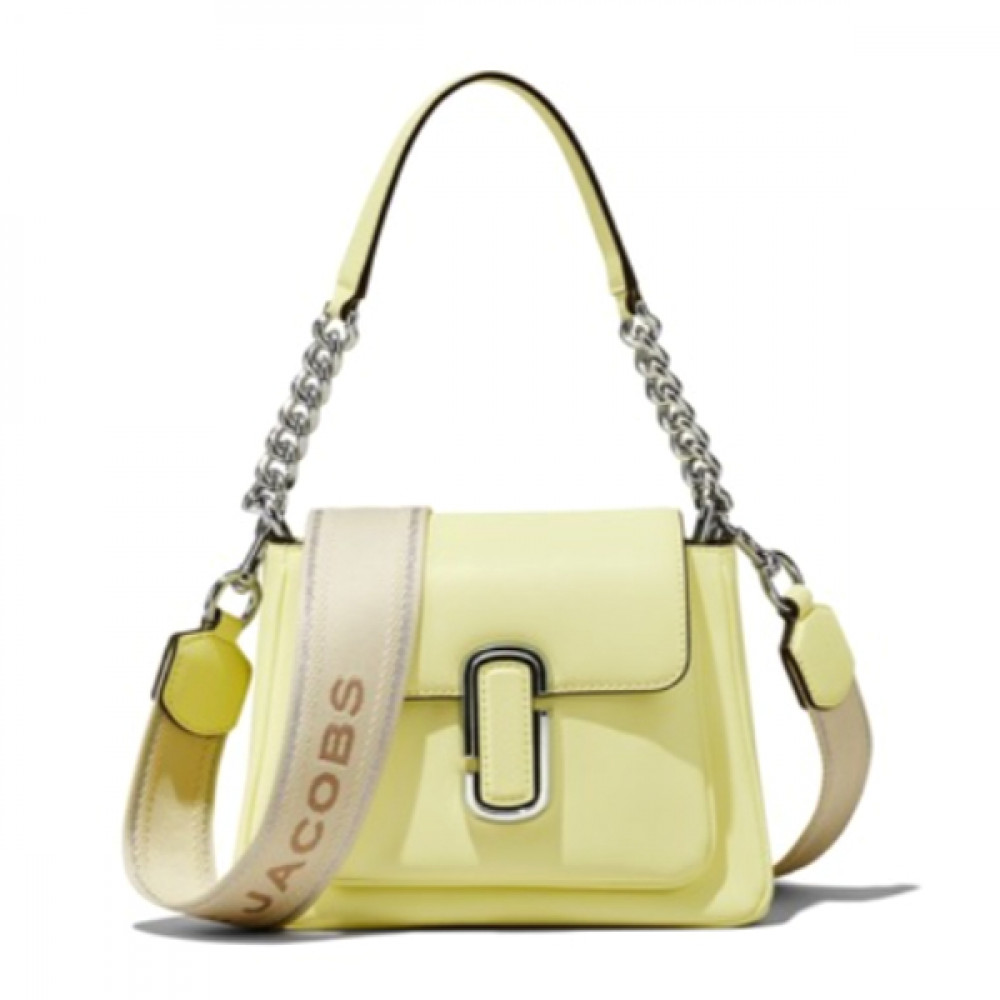 СУМКА MARC JACOBS  THE J MINI SATCHEL SHOULDER BAG in LEATHER TENDER YELLOW