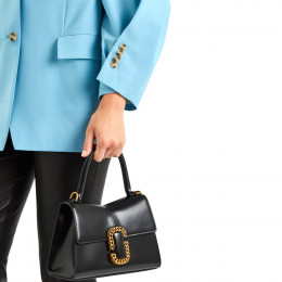 СУМКА MARC JACOBS THE ST. MARC SMALL TOP HANDLE LEATHER BAG BLACK